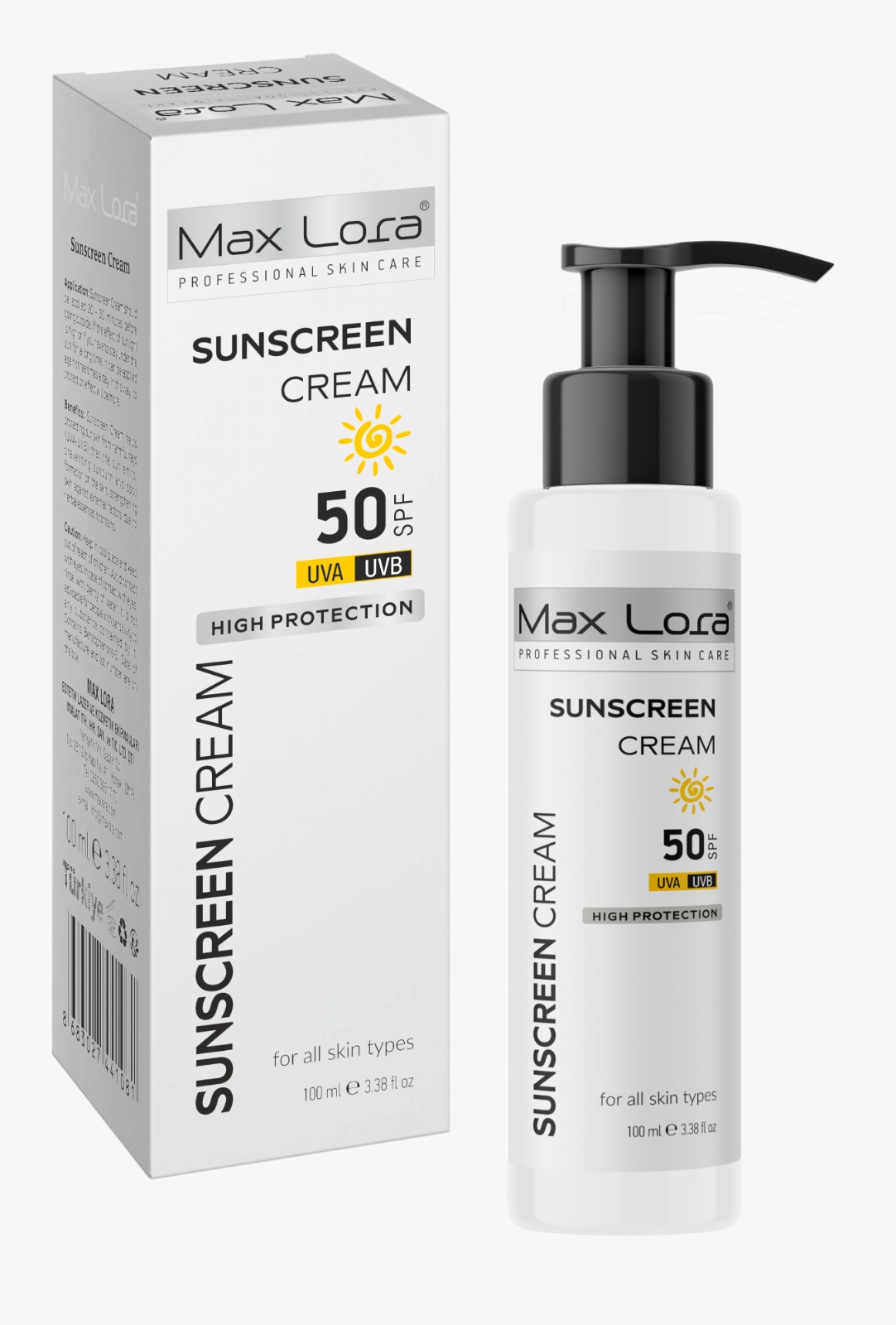 Max Lora Sunscreen Cream 50 SPF 100 Ml